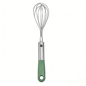 Fouet en fil d'acier inoxydable avec manche vert matcha, batteur à œufs durable, agitateur manuel pour crème, outils de mélange pour pâtisserie - Product Image 1