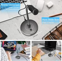 Gooseneck USB Plug & Play Kabelgebundenes Kondensatormikrofon mit Geräuschunterdrückung, Nierencharakteristik, für Konferenzen, Online-Podcasts, mit Stummschalttaste