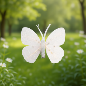 Ilan Mariposa Con Pinza 8Cm Fermaglio per Capelli Bianco - Product Image 2