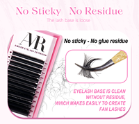 Extensions de Cils Faux Noir Mat Foncé Moelleux, Plateaux de Fournitures d'Extension de Cils Cachemire