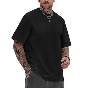 เสื้อยืดโอเวอร์ไซส์พรีเมียมสำหรับผู้ชาย ผ้าฝ้าย 100% เนื้อหนา ทรงหลวม สไตล์สตรีทแวร์ลำลอง ผู้ผลิต OEM - Product Image 1