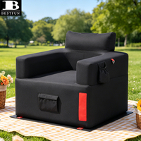 Canapé gonflable portable avec pompe rechargeable intégrée, fauteuil inclinable en tissu Oxford de qualité supérieure pour le camping en plein air, la plage