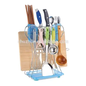 Rack de cozinha com suporte, garfo, colher e colher, itens de uso doméstico de alta qualidade, fio de metal, utensílio para cozinha