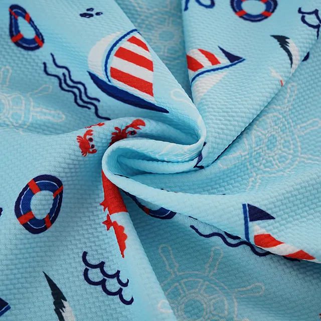 Tissu tricoté numérique, Polyester, sans quantité minimale de commande/MOQ, imprimé, balles, pour robe à nœud papillon, literie