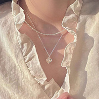 Collier de perles simulées baroques pour femme, pendentif plaqué or 18 carats en alliage, pour la vente en gros de bijoux coréens et arabes