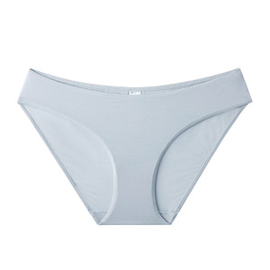 Culotte string unie en soie glacée, taille basse, confortable, respirante, sans pression, élastique, ajustée aux hanches, taille personnalisée, haute qualité - Product Image 4