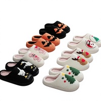Chaussons d'intérieur en plastique pour hommes et femmes, motif lune et horloge, pour l'hiver, pour le marché transfrontalier