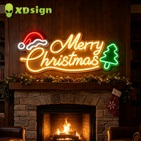 Enseigne néon LED personnalisée en acrylique pour hôtel, logo, sport, bière, éclairage, décoration maison et boutique - Joyeux Noël Las Vegas