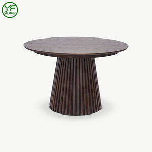 Muebles de Madera Multifuncionales Modernos, Mesa Redonda Plegable y Extensible para 4, 6 u <span class=keywords><strong>8</strong></span> Personas, Mesa de Comedor para el Comedor - Product Image 2