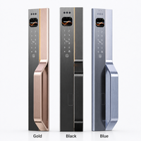 Serrure de porte intelligente WiFi Tuya avec reconnaissance faciale 3D, interphone vidéo, matériau en alliage d'aluminium et haute qualité