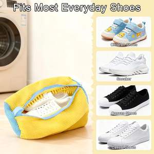 Sac de lavage de chaussures portable en microfibre, résistant aux déchirures et réutilisable, grande capacité, pour utilisation en machine à laver - Product Image 3