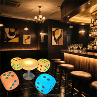 Cube lumineux LED USB RGB étanche pour boîte de nuit, fête, décoration lumineuse pour la maison, IP65, alimenté par batterie, cube LED en forme de dés, chaise