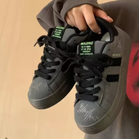Nouvelles Chaussures de Marche Sportives à Semelle Épaisse et Chaude pour l'Hiver, à Lacets Avant, Rehaussantes, Antidérapantes, Semelle Intermédiaire en PVC, Toutes Saisons