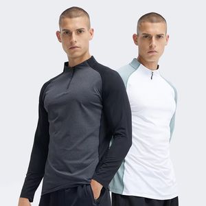 T-shirt de sport à manches longues pour <span class=keywords><strong>homme</strong></span> Al16821, semi-zippé, respirant, séchage rapide, tenue d'entraînement pour la course à pied en automne, imprimé - Product Image 6