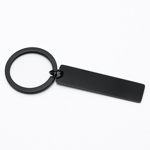 TG-2671 Stainless Steel Carabiner Keychain Square Blank Strip Bar DIY Custom <b>Name</b> Engrave Logo Tags Personalized Waterproof - Product Image 5