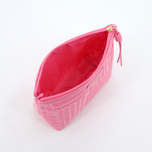 Sacs <span class=keywords><strong>de</strong></span> vanité légers à fermeture éclair Oem personnalisés éponge douce <span class=keywords><strong>trousse</strong></span> <span class=keywords><strong>de</strong></span> <span class=keywords><strong>toilette</strong></span> rose pochette cosmétique <span class=keywords><strong>trousse</strong></span> <span class=keywords><strong>de</strong></span> maquillage en tissu éponge - Product Image 5