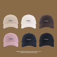Gorra de Béisbol Personalizada Bordada Unisex de 6 Paneles con Visera Curva de Algodón Ajustable para Uso Diario, Casual y Versátil