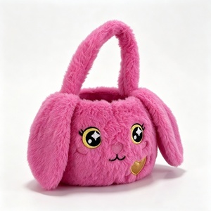 Customized Bunny plush bag,Rabbit plush handbag,Pink plush bunny <b>purse</b>,Animal plush tote bag, bunny plush bag - Product Image 2