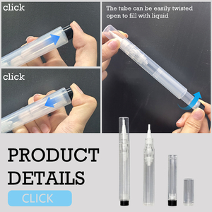 Stylo applicateur d'huile à cuticules 6 ml, rechargeable, transparent, réutilisable, avec brosse, pour ongles et cosmétiques - Product Image 5