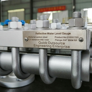 For SS304/SS316L/<b>PTFE</b> High Temperature High Sight Glass Plate Level Gauge 1mm Accuracy 300-4000mm Level Glass Plate Level Gauge - Product Image 1