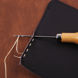 3 шт набор ручных строчильная машина дырокол для шитье обуви на заказ, деревянная ручка кожа Awl - Product Image 6