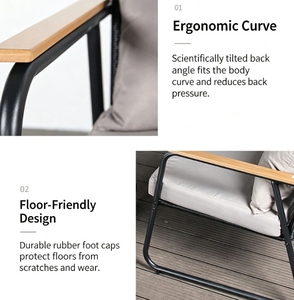 Conjunto de Muebles de Jardín de Mimbre Sintético <span class=keywords><strong>y</strong></span> Metal, Sofá <span class=keywords><strong>y</strong></span> <span class=keywords><strong>Sillones</strong></span>, Mesa de Centro con Tapa de Vidrio Templado <span class=keywords><strong>y</strong></span> Cojines Resistentes a la Intemperie - Product Image 4