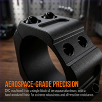 Anneaux de montage pour lunette de 30 mm, profil bas de 1,0 po, 45 °   Anneaux de montage inclinés compatibles avec base standard de 11 mm, accessoires optiques de chasse haut de gamme