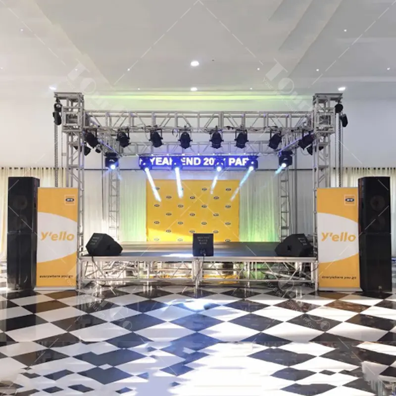 Special T Show Aluminum Stage With Flat Truss System for School Performance Event