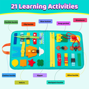 Livre d'activités Montessori en feutre pour bébés et tout-petits, jouet éducatif précoce pour enfants <span class=keywords><strong>de</strong></span> 1 à 4 ans - Product Image 2