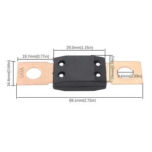 Fusible automobile à visser MEGA 30A-500A 32V - Prise plate robuste en cuivre avec trou rond 40A 50A 80A 150A 175A 200A 300A 350A 450A 500A - Product Image 2
