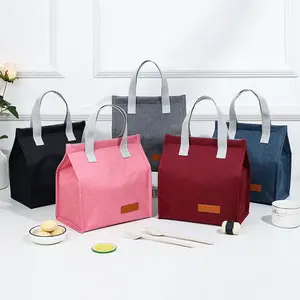 Оптовая продажа портативных алюминиевых многоразовых теплоизоляционных сумок с индивидуальным логотипом, складные сумки для покупок