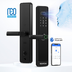 Corps de serrure à mortaise Tediton NEO 6085 pour porte intelligente à empreinte digitale, en alliage d'aluminium, serrure de porte intelligente numérique électronique à code, Wifi - Product Image 1