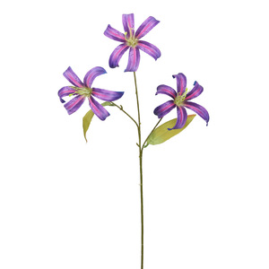 Fleurs de lys sauvages artificielles, 3 têtes, en soie, faites à la main, pour mariage, décoration de la maison, arrangements floraux - Product Image 1