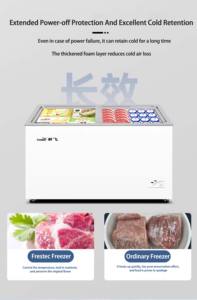 <span class=keywords><strong>Congelador</strong></span> <span class=keywords><strong>horizontal</strong></span> 518L Tipo de cofre, diseño sin escarcha con gran espacio de almacenamiento, bajo ruido - Product Image 3