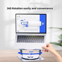 TBFIT NOUVEAU 360 Support D'ordinateur Portable Réglable Pliable En Métal Support D'ordinateur Portable Support Avec Ordinateur Portable Rotation Base Support Pour Ordinateur Portable