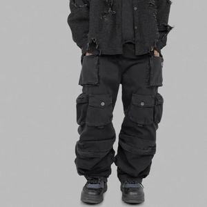 <b>Mens</b> Clothing Manufacturer Custom <b>Mens</b> Cargo Pants Multi Function Pants Washed Utility <b>Trousers</b> Custom Logo - Product Image 4