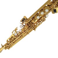 Hot Sale Factory Price Wholesale Brass Baked Gold Paint Professional Performance Bb Tone Straight Treble Saxophone Gold Lacquer