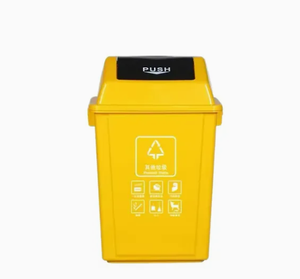 Poubelles commerciales à quatre couleurs avec <span class=keywords><strong>couvercle</strong></span>, bacs à déchets de grande capacité pour restaurants, poubelles à bascule pour la salle à manger domestique - Product Image 6