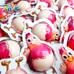 Caramelos de Goma Embotellados al por Mayor de Fábrica, 50% de Contenido de Jugo de Fruta, Caramelos de Sándwich con Forma de Pollito de Dibujos Animados, Sabor a Fresa, Caramelos EN71 - Product Image 2