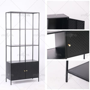 Estante Organizador de Alambre Metálico para Muebles, Blanco y Negro, 4 Niveles, Estantes para Almacenamiento en el Hogar, Unidad de Almacenamiento y Estantería con Gancho - Product Image 3