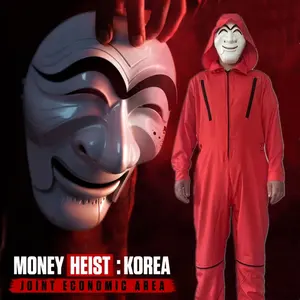 <span class=keywords><strong>Masque</strong></span> de film LED Cosplay Décoration effrayante Halloween Masquerade Rave Party Bar Bar La <span class=keywords><strong>Casa</strong></span> De Papel Characters Silk Flash Easter - Product Image 2