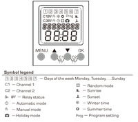 RELETEK RD-TPM2 Minuterie programmable numérique avec affichage LED, interrupteur miniature automatique haute puissance 50/60 Hz pour applications à forte consommation