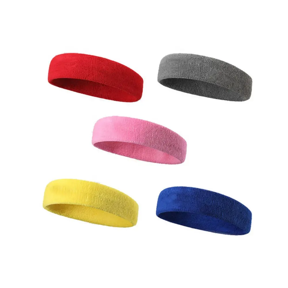 Custom Logo Wasbare Multi-Color Zweetband Polsbandjes Custom Zachte Hoofdband En Zweetbanden