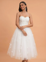 Robe de mariée grande taille, décolleté cœur, appliques, tulle, robe de bal, robes de mariée sur mesure en gros pour la mariée