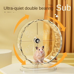Super grand jouet de roue de course en plastique muet pour Hamsters Djungarian Style Sport avec support de rouleau - Product Image 3