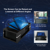 PC de 55 pouces intégré dans l'écran tactile interactif multi touch table basse table réseau intelligent tactile avec écran lcd