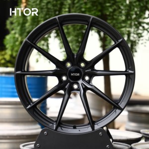 Rines Forjados HTOR Personalizados 19x9 20x10 21x10.5 22x11.5 5x112 5x114.3 5x130 5x120 en Negro Satinado para M4 G82 M5 <span class=keywords><strong>CS</strong></span> RS7 C8 X4 M F98 - Product Image 1