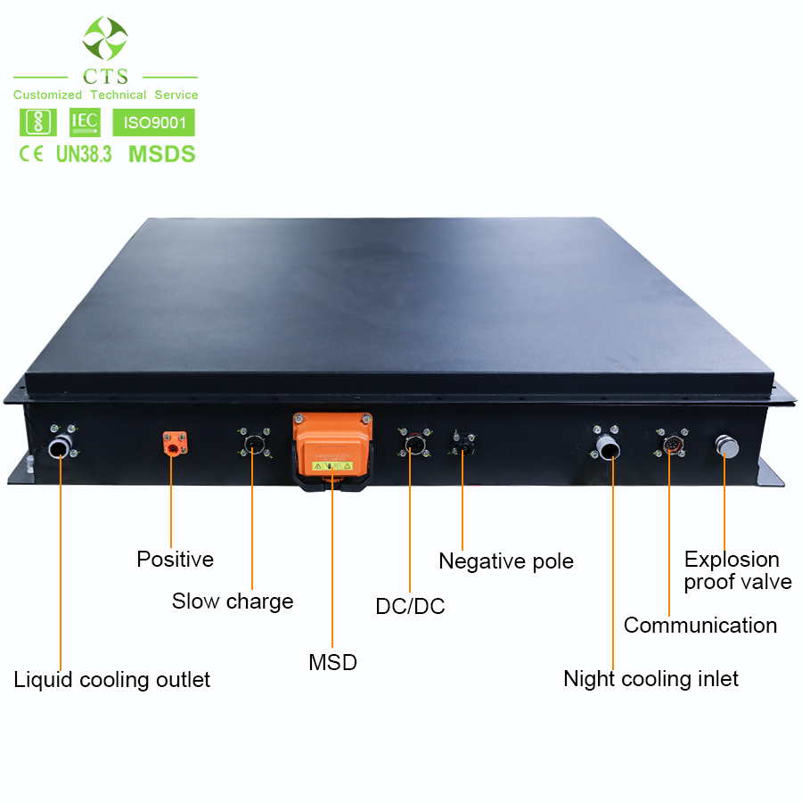 CTS Port AGV 100kwh Ev Lithium Battery 500v 200AH 80kwh HV Battery Pack