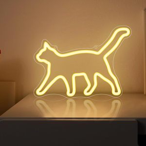 Lampe LED chat néon décoration murale <span class=keywords><strong>grand</strong></span> cadeau pour les amis famille enfants pour la maison bars restaurants hôtels décorations de fête - Product Image 1