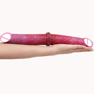 Jouet sexuel lesbien à double tête, double pénétration, en <span class=keywords><strong>silicone</strong></span> souple, gode double extrémité, jouets érotiques pour femmes - Product Image 2